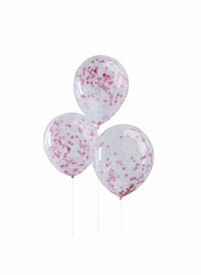 Ballonger confetti rosa