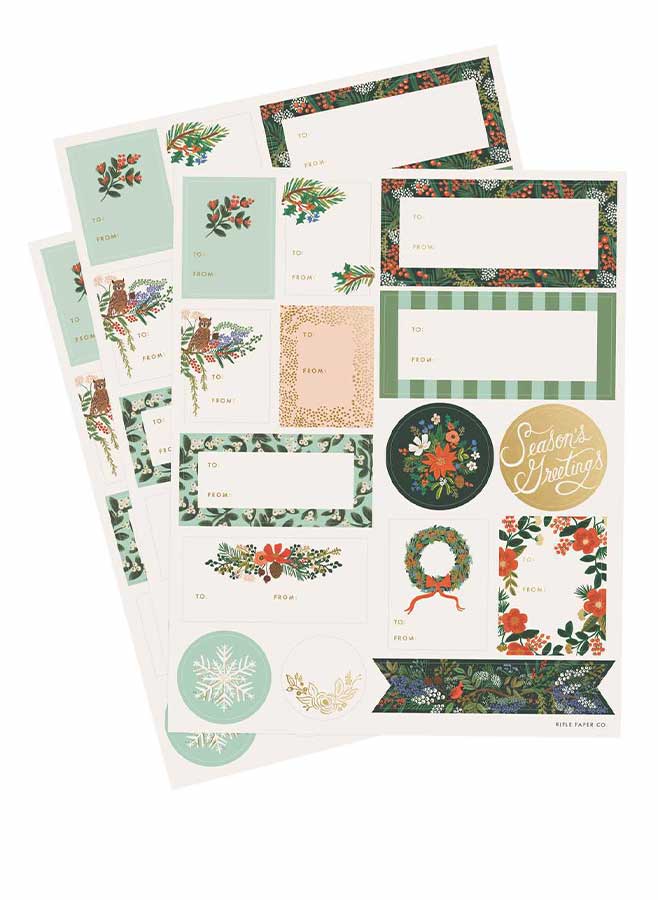 Etiketter & Stickers Winter floral – Rifle Paper Co