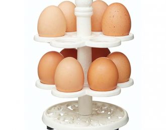 Ägghållare i gjutjärn – Cremefärgad