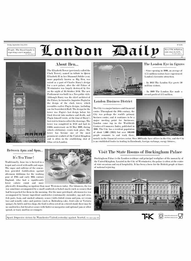 Vaxat papper Dagstidning London Daily