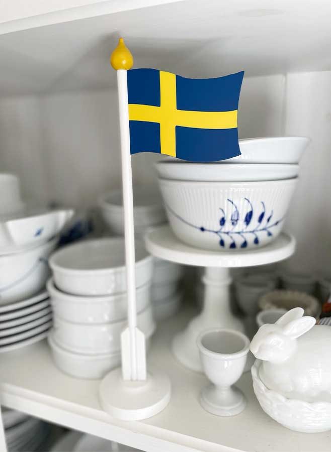 Flagga i trä Svenska flaggan