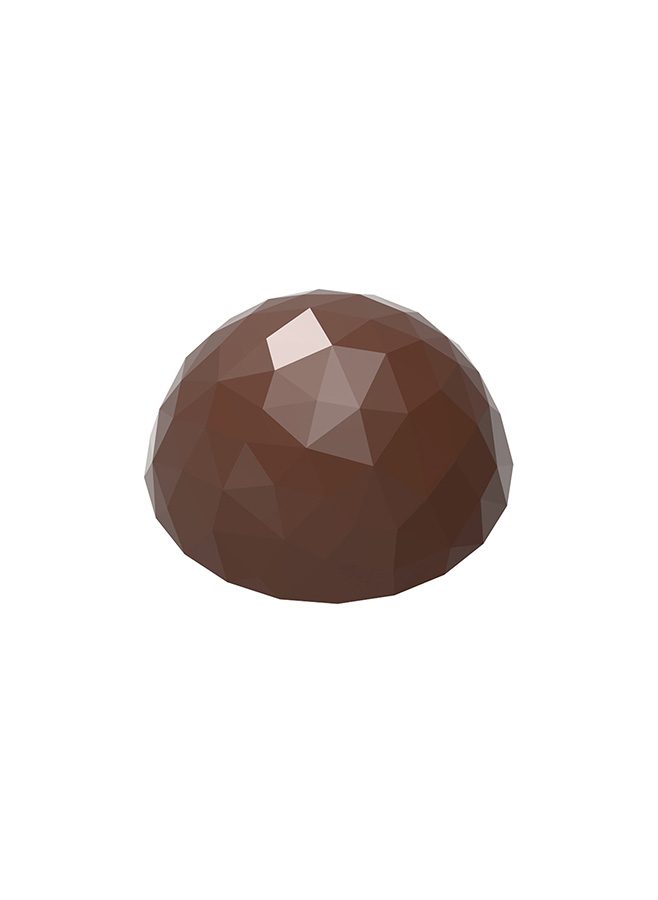 Chokladform fasettslipad som en diamant
