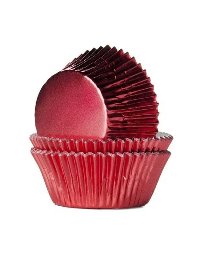 Röda muffinsformar i metallic