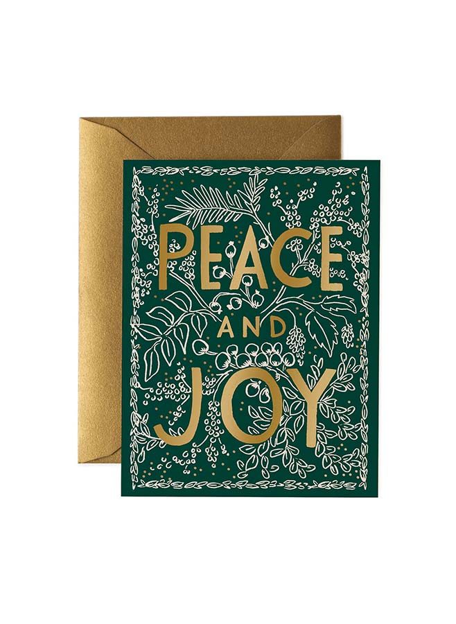 Julkort Evergreen Peace and Joy