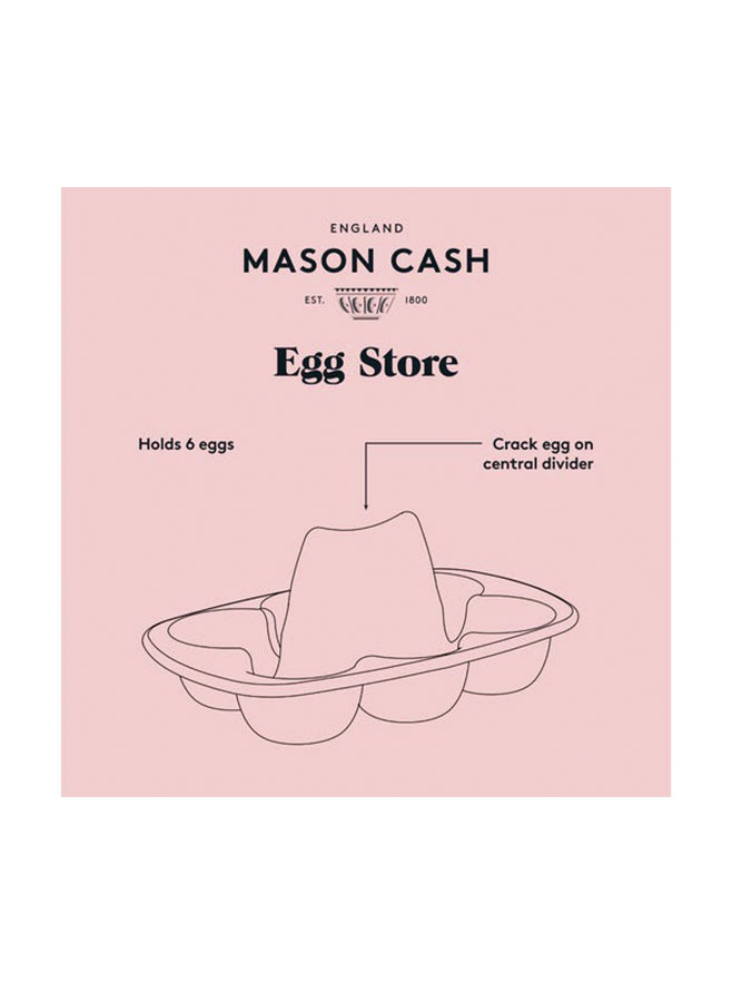 Läcker äggförvaring i stengods från Mason Cash. Denna ägghållare är i en vacker cremé färg och rymmer 6 st ägg.