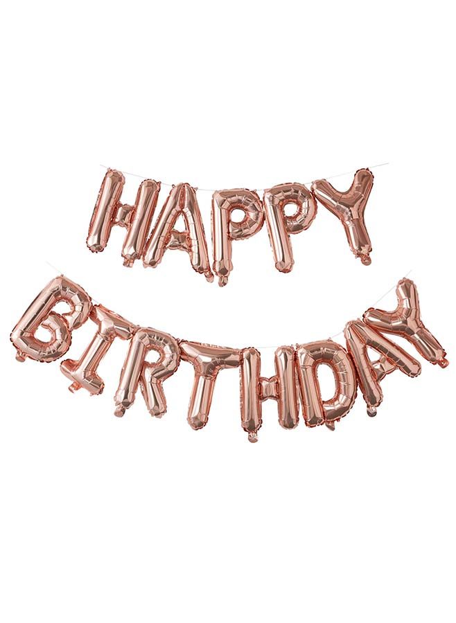folieballonger i roséguld Happy Birthday