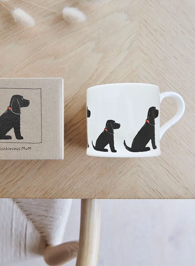 Porslinsmugg med Labradoodle Svart - Bild 3