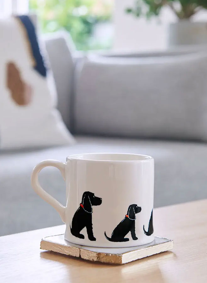 Porslinsmugg med Labradoodle Svart - Bild 2